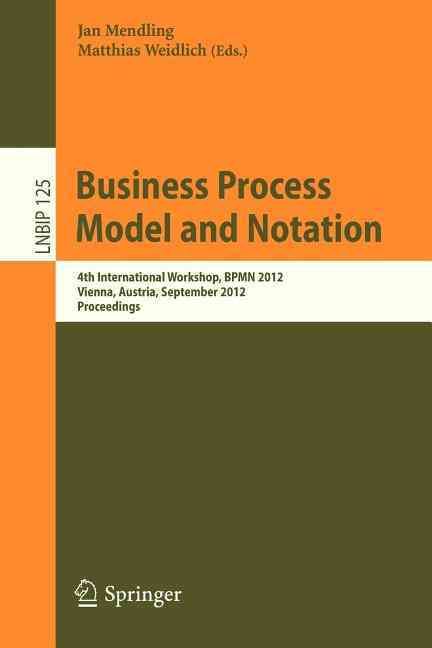 Business Process Model and Notation 9783642331541 (Paperback)