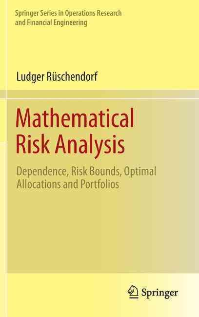 Mathematical Risk Analysis By Ludger Rüschendorf 9783642335891