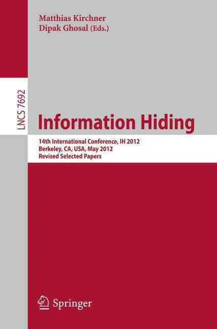 Information Hiding 9783642363726 (Paperback)