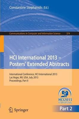 HCI International 2013 - Posters' Extended Abstracts 9783642394751