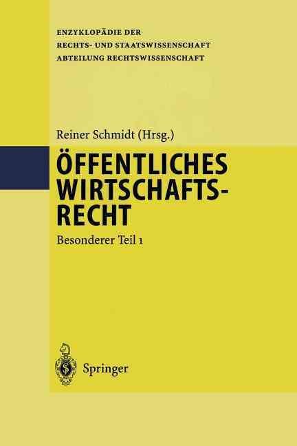 Öffentliches Wirtschaftsrecht Abteilung Rechtswissenschaft