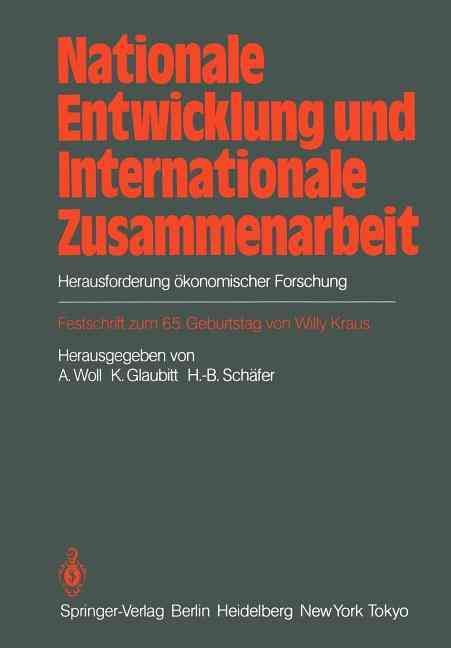 Nationale Entwicklung Und Internationale Zusammenarbeit 9783642689802