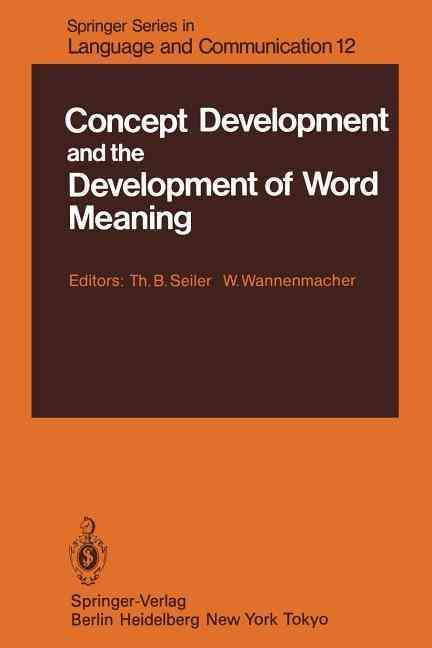 Concept Development and the Development of Word Meaning 9783642690020