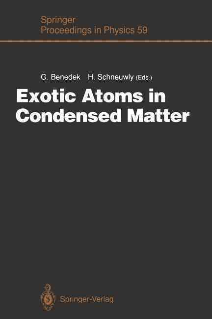 Exotic Atoms in Condensed Matter 9783642763724 (Paperback)