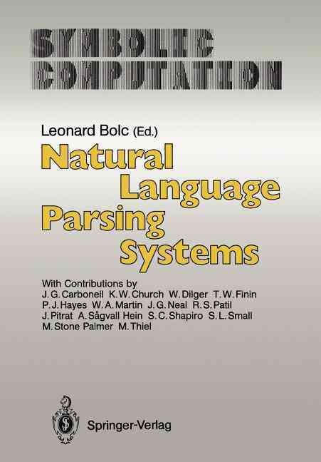 Natural Language Parsing Systems. Artificial Intelligence (Paperback)