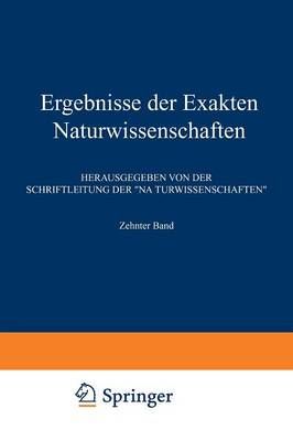 Ergebnisse Der Exakten Naturwissenschaften 9783642938535 (Paperback)