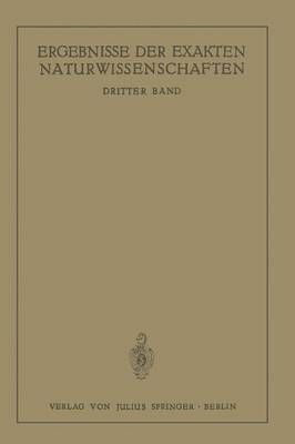 Ergebnisse Der Exakten Naturwissenschaften 9783642938603 (Paperback)