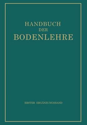 Handbuch Der Bodenlehre By E. Blanck 9783642988028 (Paperback)