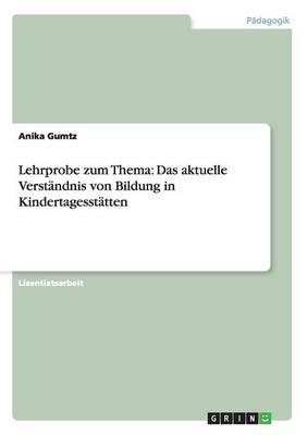Lehrprobe zum Thema By Anika Gumtz 9783656613466 (Paperback)