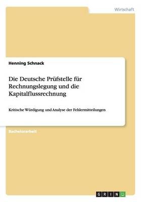 Die Deutsche Prufstelle fur Rechnungslegung und die Kapitalflussrechnung