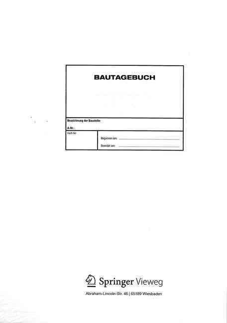 Bautagebuch By W. Daub 9783658000882 (Paperback)