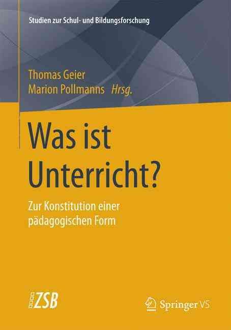Was Ist Unterricht? 9783658071776 (Paperback)