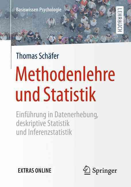 Methodenlehre Und Statistik By Thomas Schäfer 9783658119355