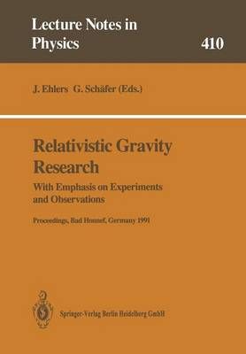 Relativistic Gravity Research 9783662138960 (Paperback)