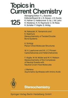 Stereochemistry By F. Vögtle (editor), E. Weber (editor) (Paperback)