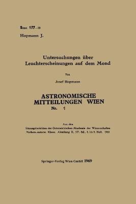 Untersuchungen Über Leuchterscheinungen Auf Dem Mond By Josef Hopmann