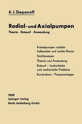 Radial- Und Axialpumpen 9783662231289 (Paperback)