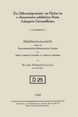 Zur Differentialgeometrie Von Flächen Im N-Dimensionalen Euklidischen Raum. Adjungierte Extremalflächen