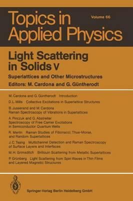 Light Scattering in Solids V 9783662311127 (Paperback)