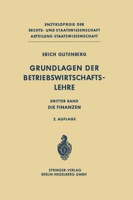 Grundlagen Der Betriebswirtschaftslehre By Erich Gutenberg (Paperback)