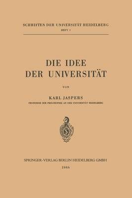 Die Idee Der Universität By Karl Jaspers 9783662428757 (Paperback)