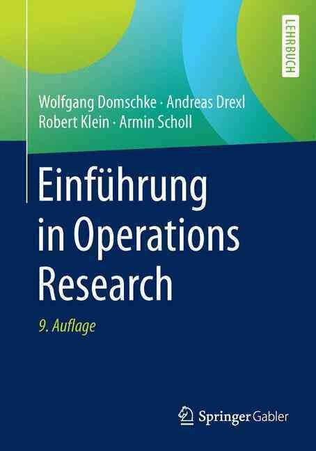 Einführung in Operations Research By Domschke, Wolfgang 9783662482155