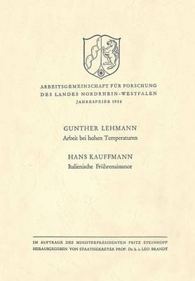 Arbeit Bei Hohen Temperaturen. Italienische Frührenaissance