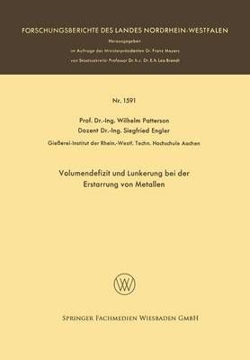 Volumendefizit Und Lunkerung Bei Der Erstarrung Von Metallen