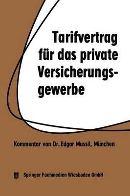 Tarifvertrag Für Das Private Versicherungsgewerbe By Edgar Mussil