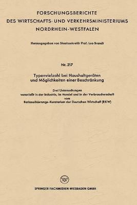 Typenvielzahl Bei Haushaltgeräten Und Möglichkeiten Einer Beschränkung