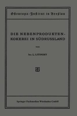 Die Nebenproduktenkokerei in Südrussland By L. Litinsky 9783663155171