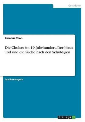 Die Cholera Im 19. Jahrhundert. Der Blaue Tod Und Die Suche Nach Den Schuldigen