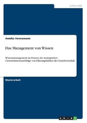 Management von Wissen By Vennemann 9783668923119 (Paperback)