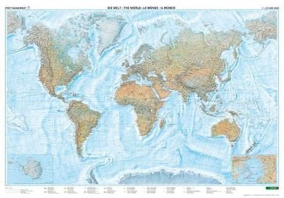 World Map Provided with Metal Ledges/Tube 1:35 000 000 9783707914627