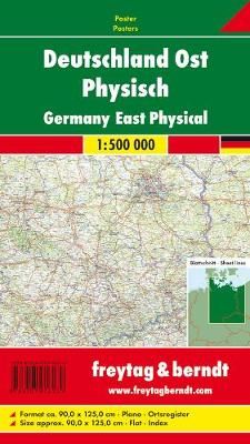 Germany East Map Flat in a Tube 1:500 000 9783707916270