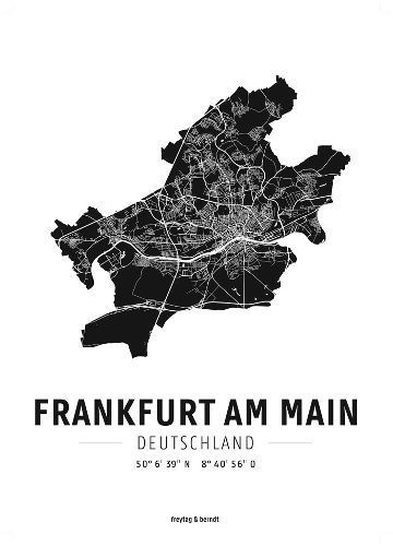 Frankfurt am Main, Designposter 9783707918755 (Sheet map, folded)