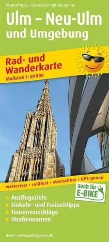 Ulm - Neu-Ulm and surroundings, cycling and hiking map 1:50,000