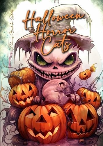 Halloween Horror Cats Coloring Book for Adults By Monsoon Publishing