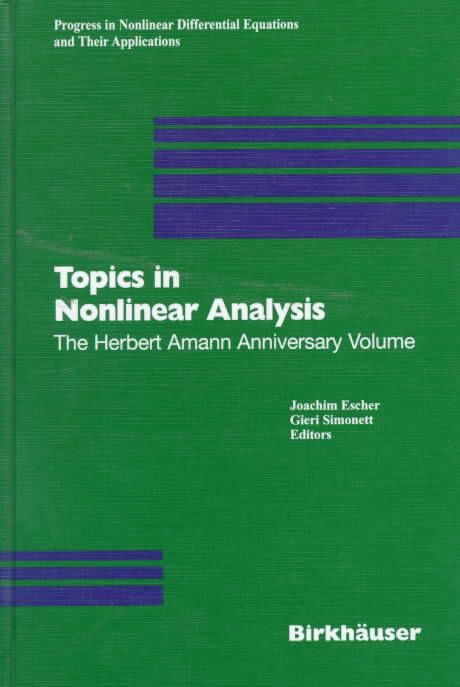 Topics in Nonlinear Analysis 9783764360160 (Hardback)