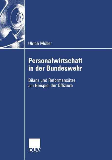 Personalwirtschaft in Der Bundeswehr By Ulrich Müller 9783824406999