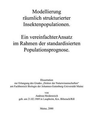 Modellierung räumlich strukturierter Insektenpopulationen (Paperback)