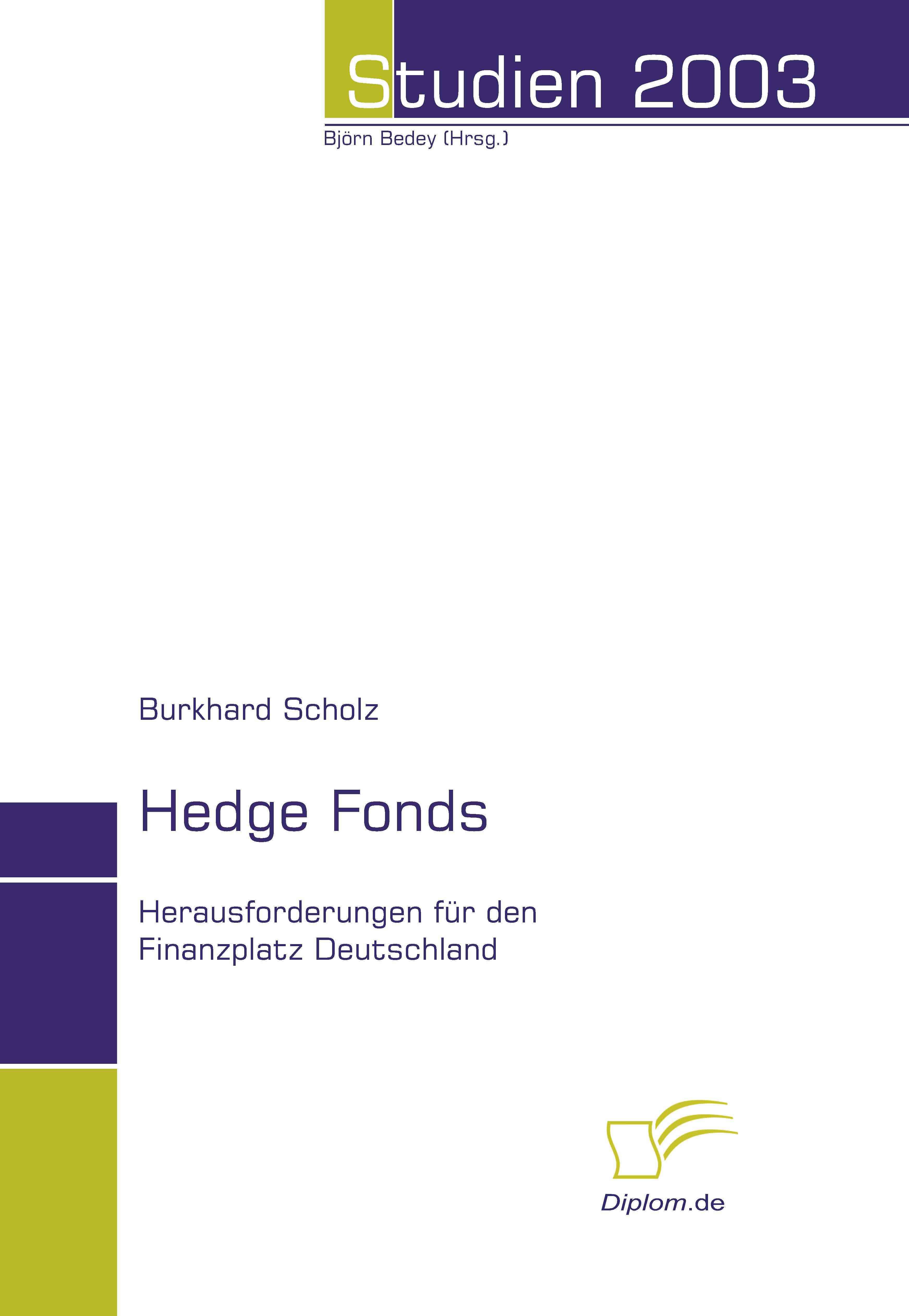 Hedge Fonds By Burkhard Scholz 9783832480578 (Paperback)
