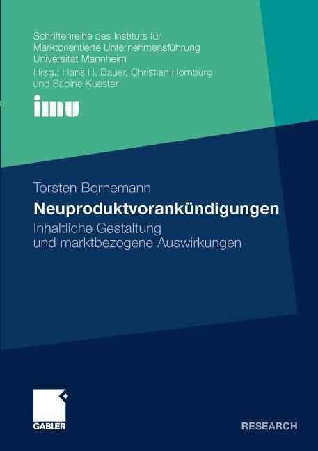 Neuproduktvorankündigungen By Torsten Bornemann 9783834925633