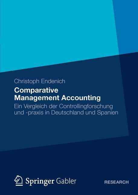 Comparative Management Accounting By Christoph Endenich 9783834942760