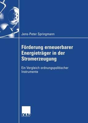 Forderung Erneuerbarer Energietrager in der Stromerzeugung (Paperback)