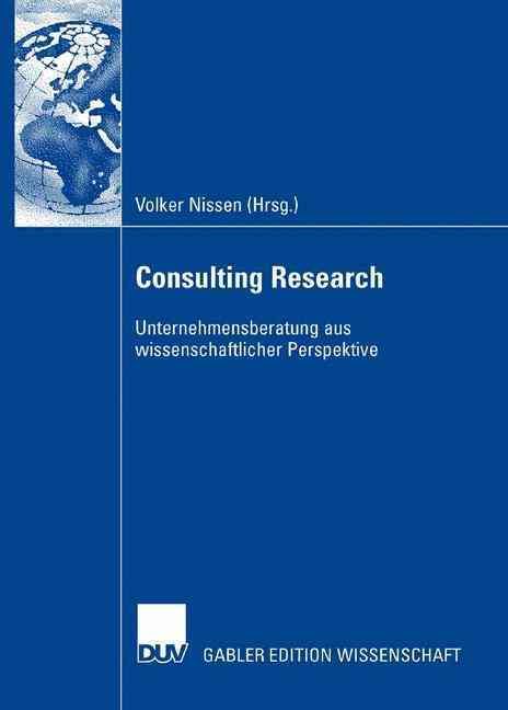 Consulting Research By Volker Nissen (editor) 9783835003897