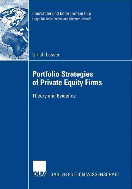 Portfolio Strategies of Private Equity Firms 9783835005778 (Paperback)