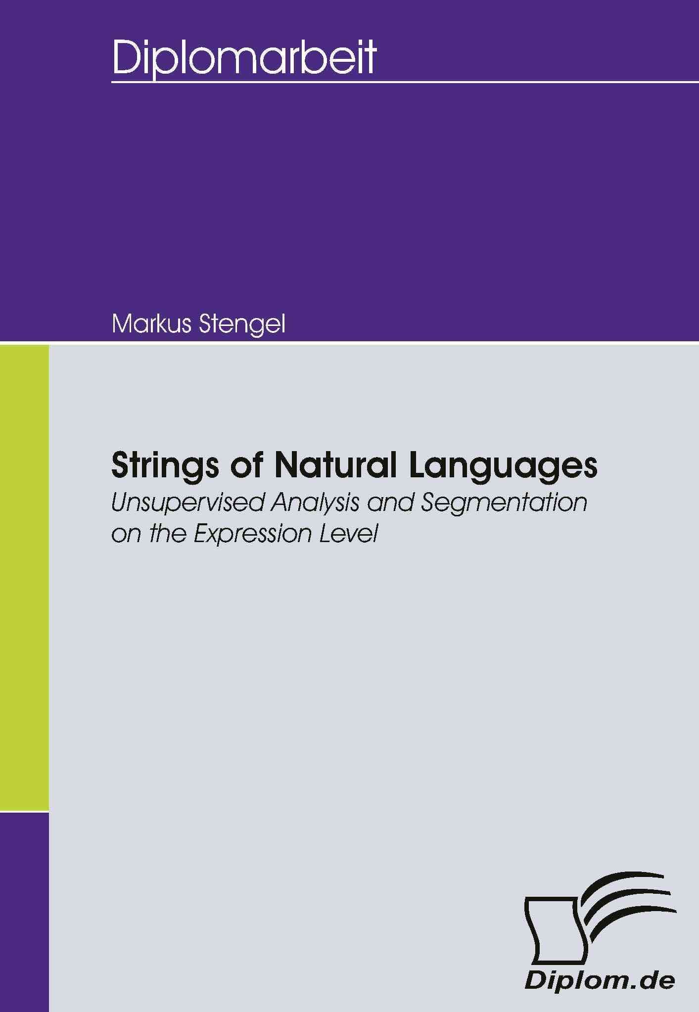 Strings of Natural Languages By Markus Stengel 9783836656276