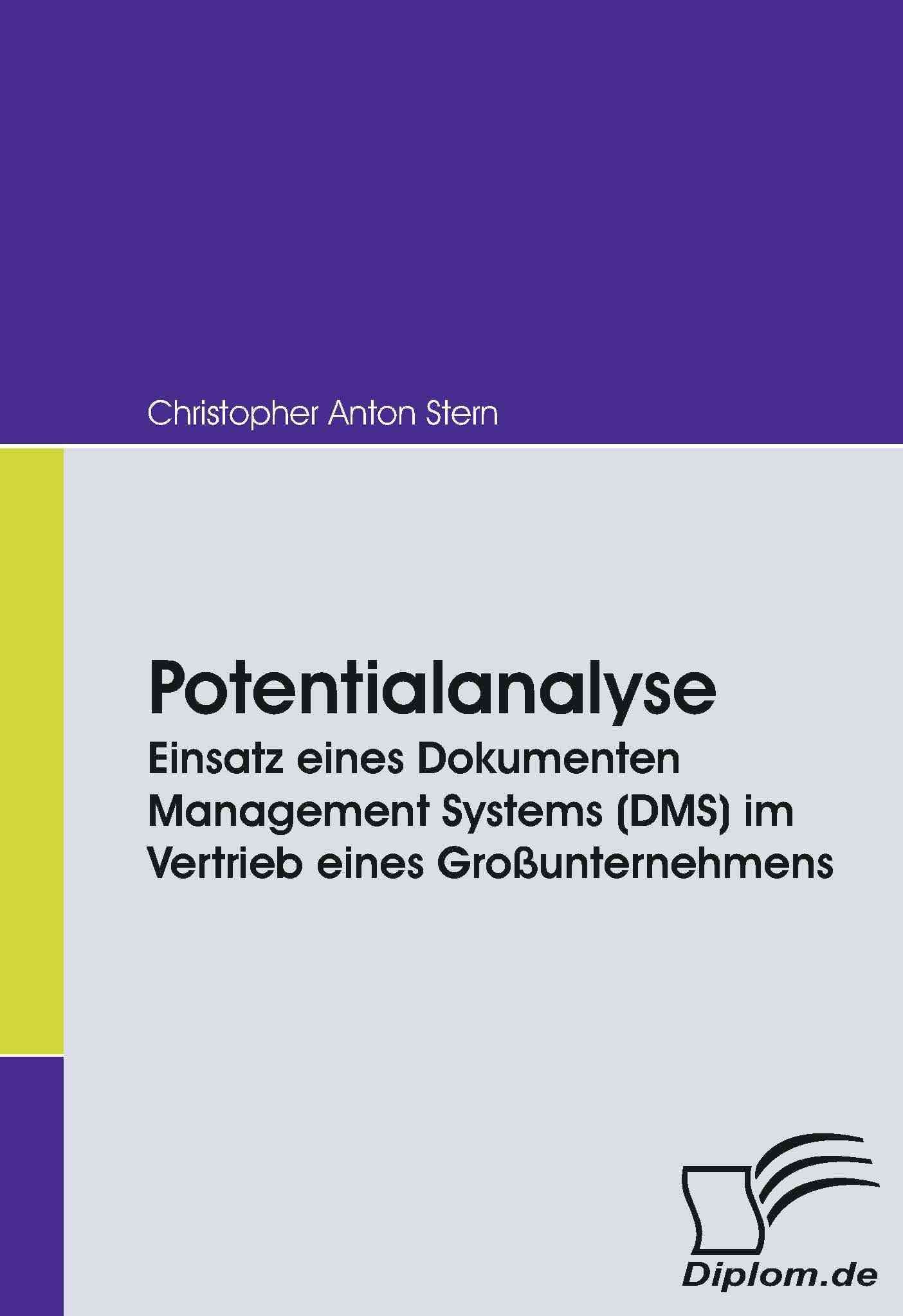 Potentialanalyse By Christopher Anton Stern 9783836665490 (Paperback)