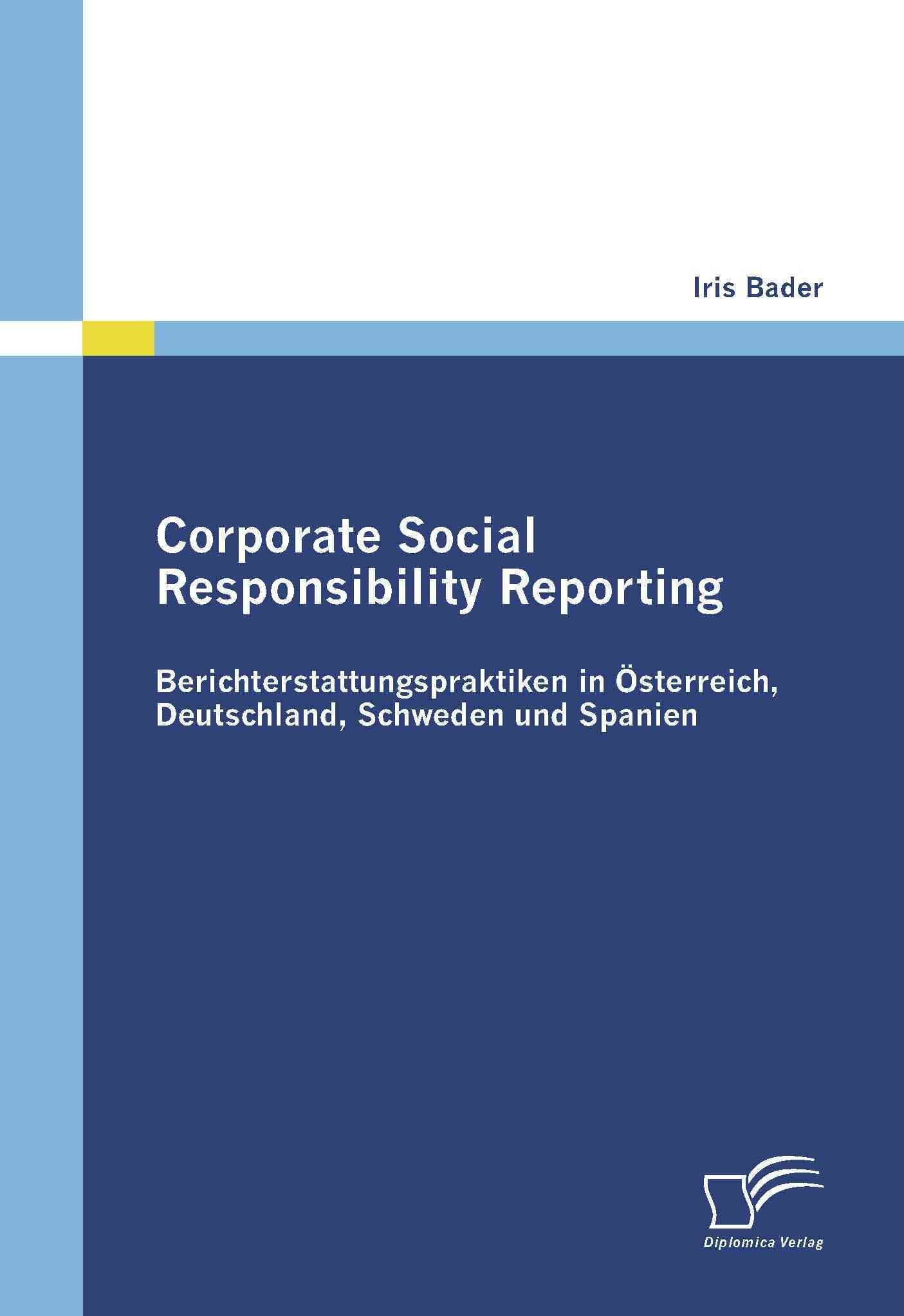 Corporate Social Responsibility Reporting By Iris Bader 9783836685818